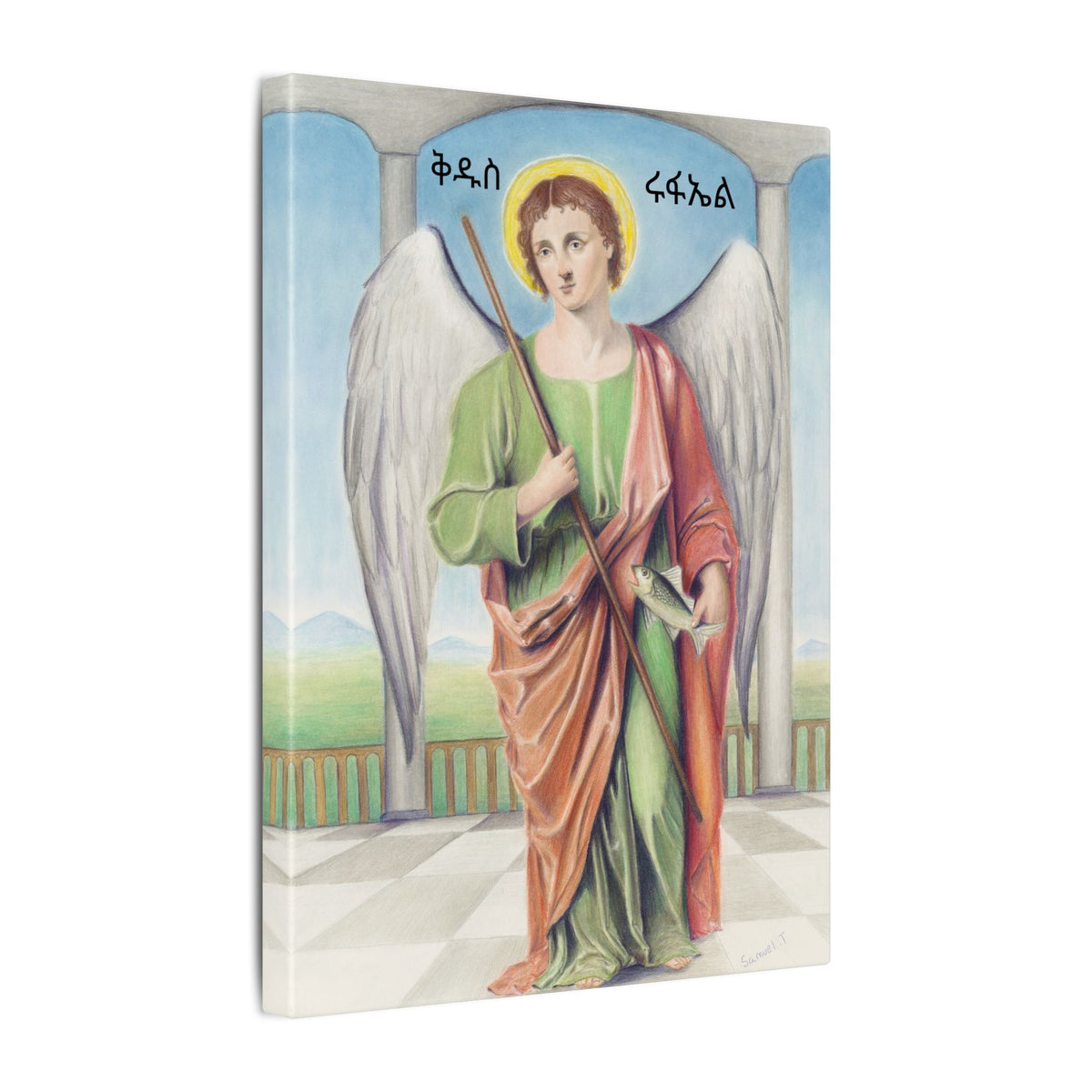 Saint Raphael the Archangel — Amharic Inscription Printify