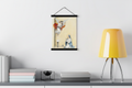 The Annunciation of The Virgin Mary print in a black magnetic poster bar hanger
